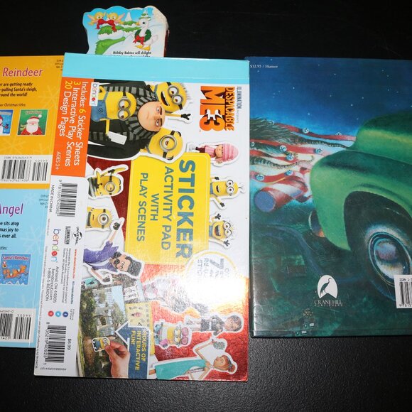 Christmas children's assorted book lot of 5 minion sticker book included - Picture 2 of 7